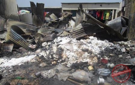 Fire destroys goods worth 100,000 pounds